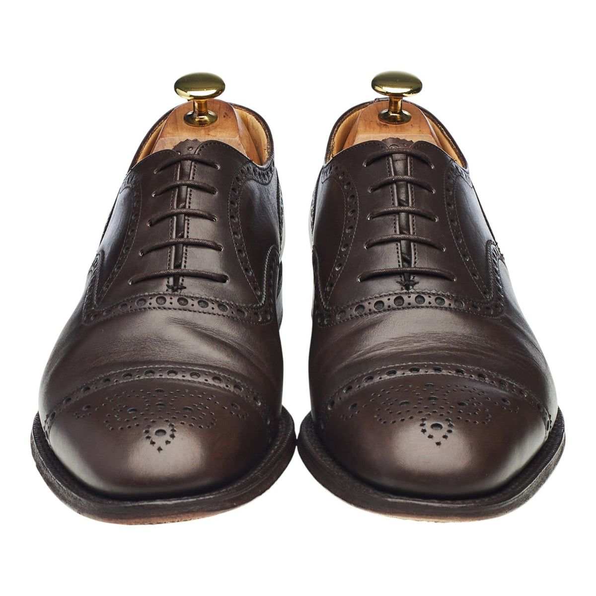 'Lavant' Dark Brown Leather Oxford Brogues UK 8.5 F