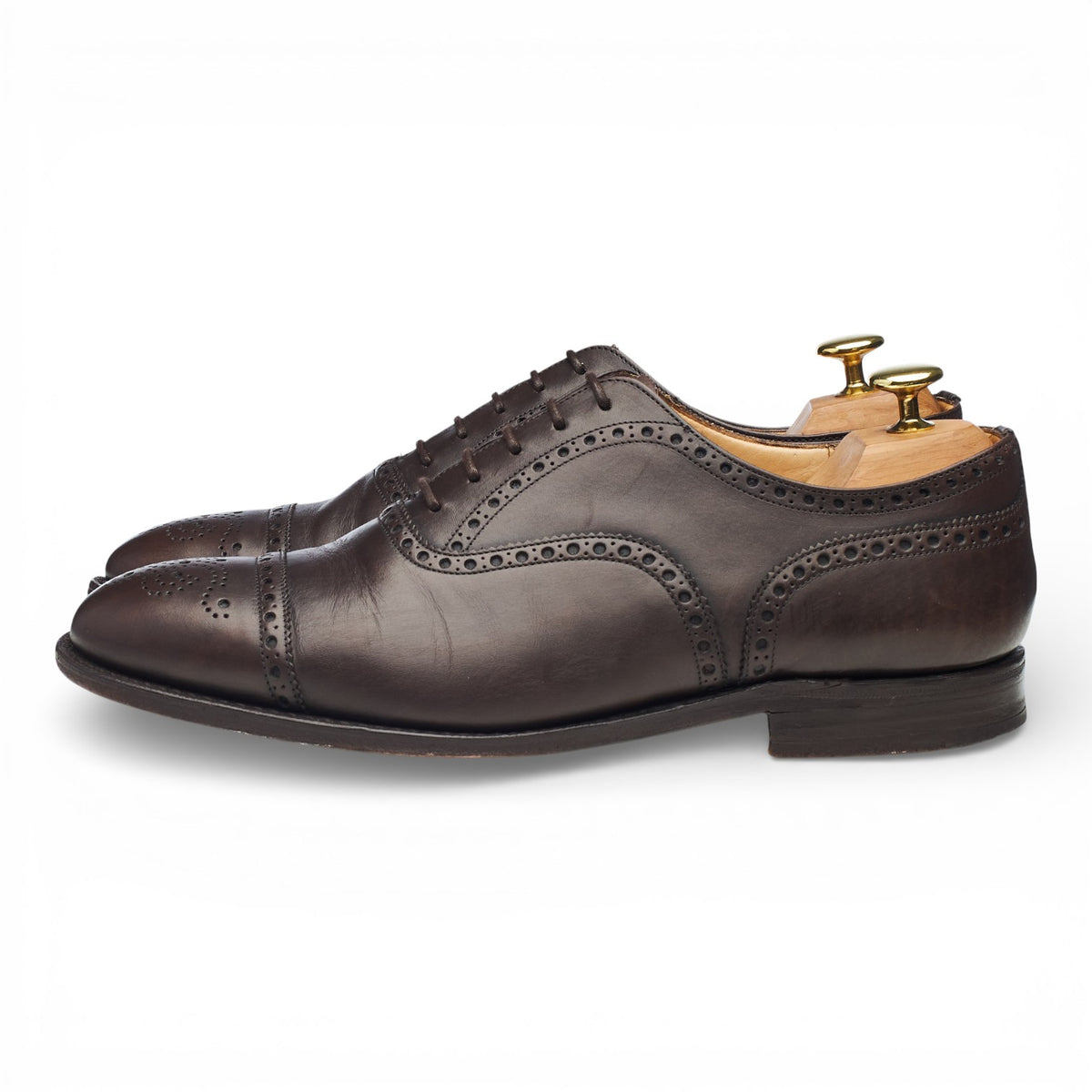 'Lavant' Dark Brown Leather Oxford Brogues UK 8.5 F