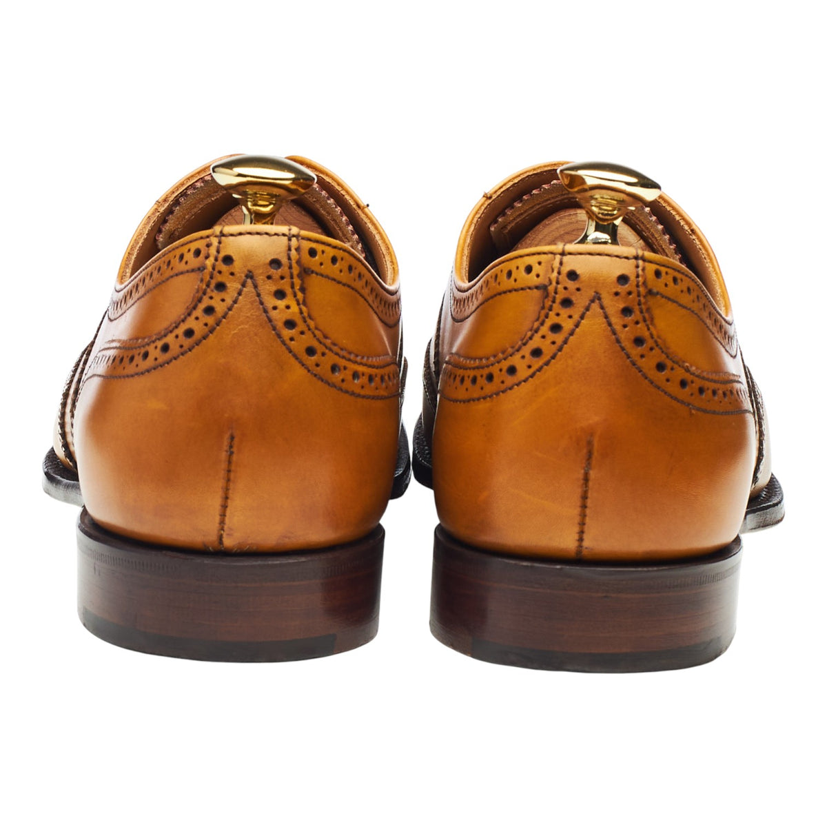 Women's 'Maisie' Tan Brown Leather Oxford Brogue UK 7.5 D