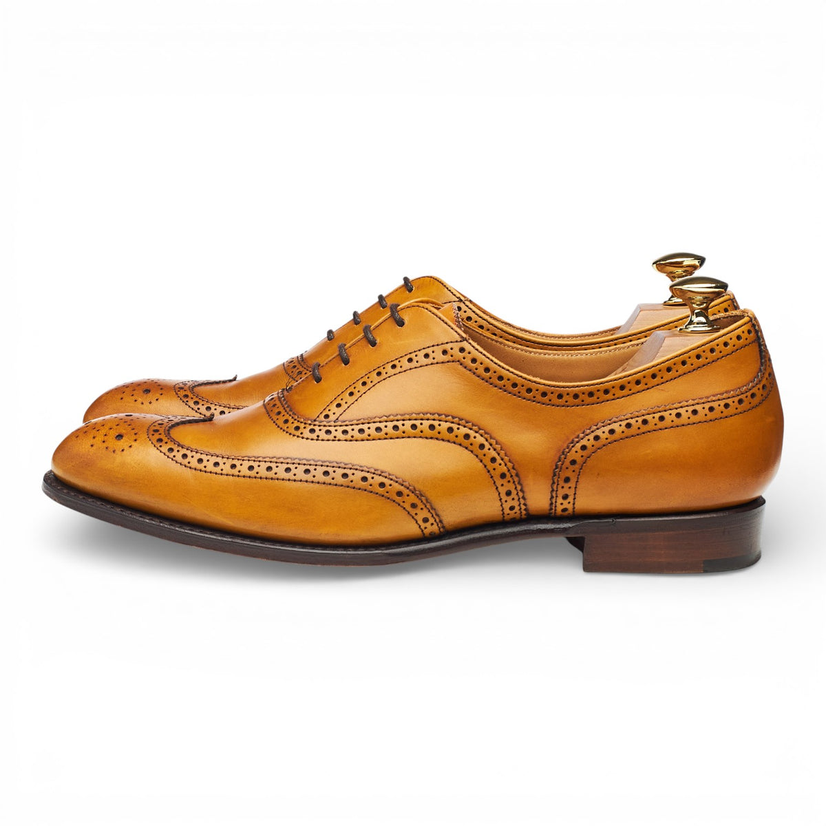 Women's 'Maisie' Tan Brown Leather Oxford Brogue UK 7.5 D