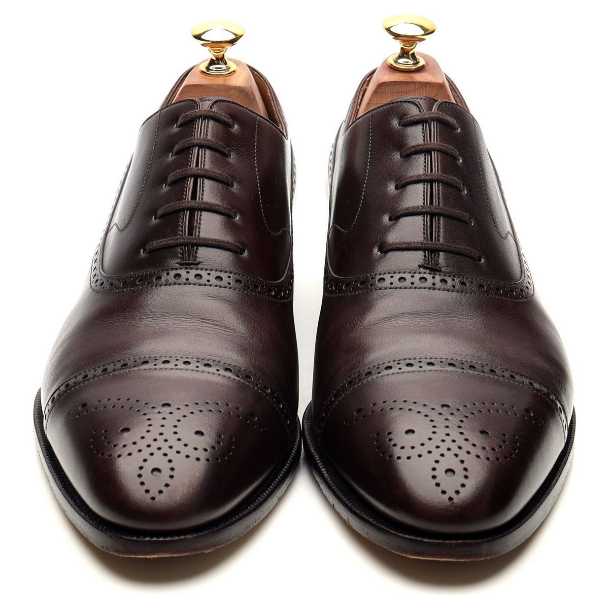 &#39;111&#39; Dark Brown Leather Oxford Brogues UK 9 F