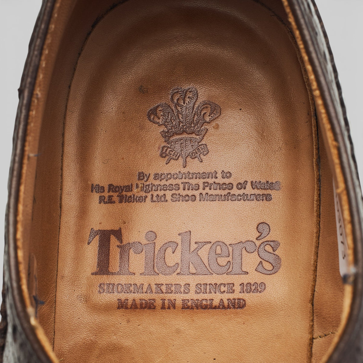 'Bourton' Dark Brown Grain Leather Derby Brogues UK 9