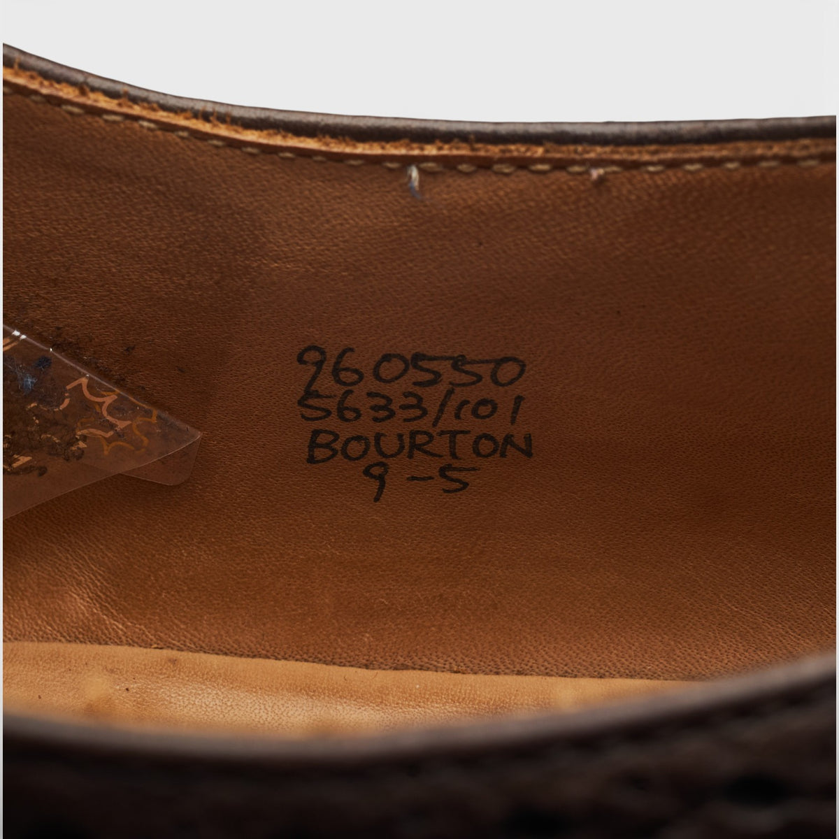 'Bourton' Dark Brown Grain Leather Derby Brogues UK 9