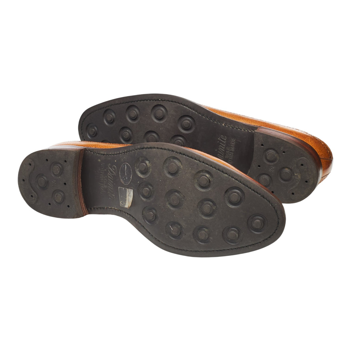 'Calvay' Tan Brown Grain Leather Derby Brogues UK 9 F