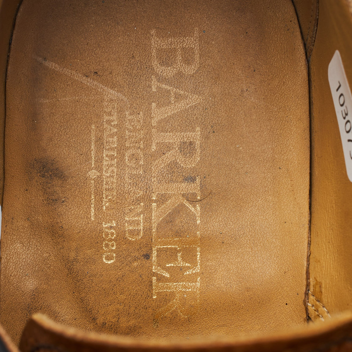 'Calvay' Tan Brown Grain Leather Derby Brogues UK 9 F