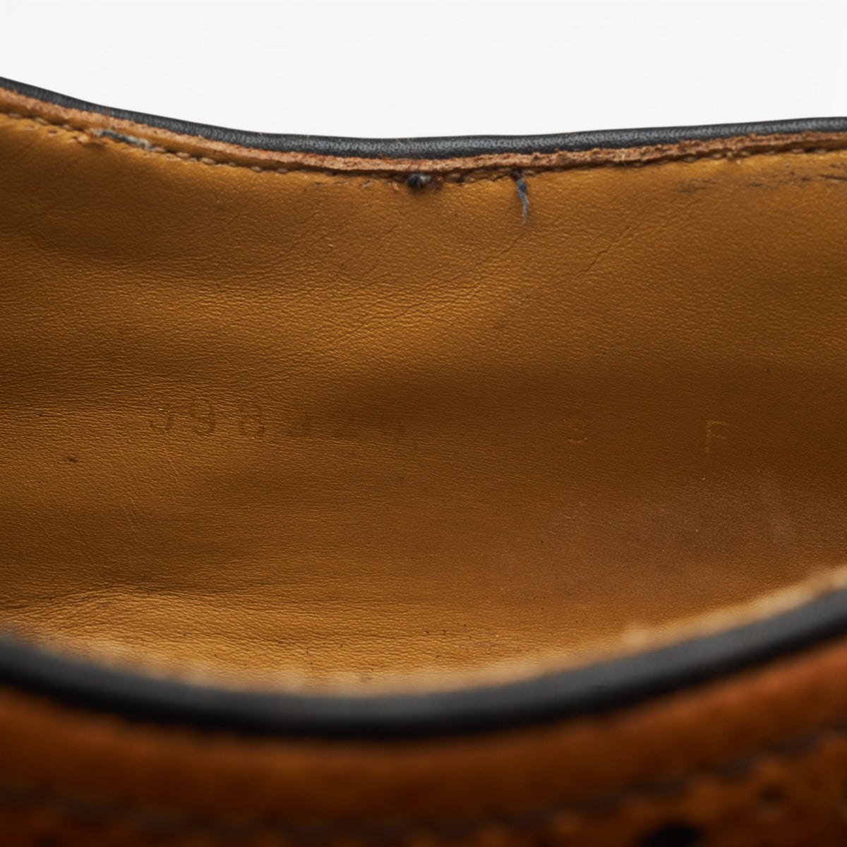 'Calvay' Tan Brown Grain Leather Derby Brogues UK 9 F