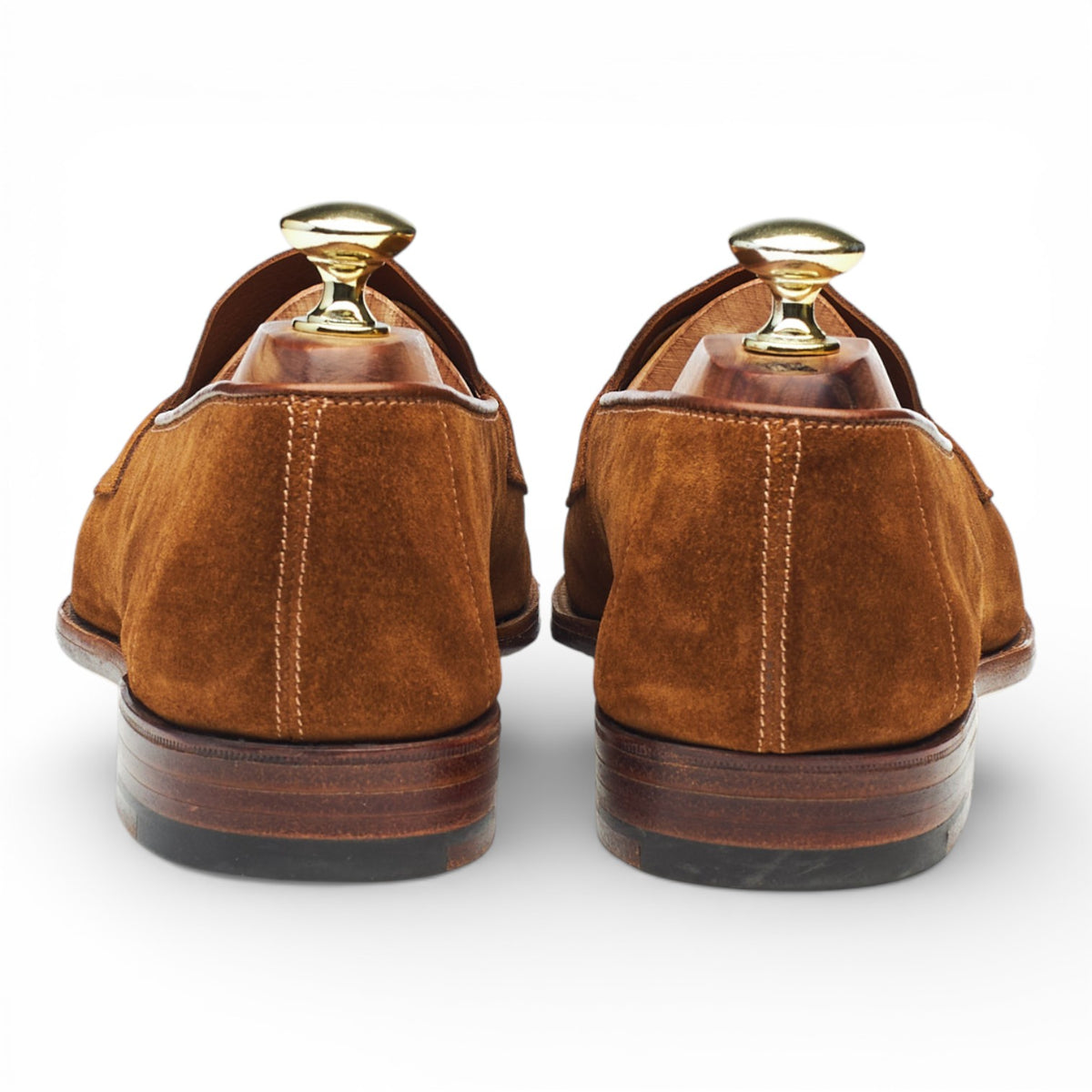 Wildsmith 'Harrow' Snuff Brown Suede Unlined Split Toe Loafers UK 6.5 E