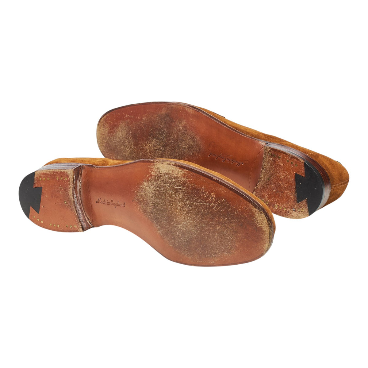 Wildsmith 'Harrow' Snuff Brown Suede Unlined Split Toe Loafers UK 6.5 E