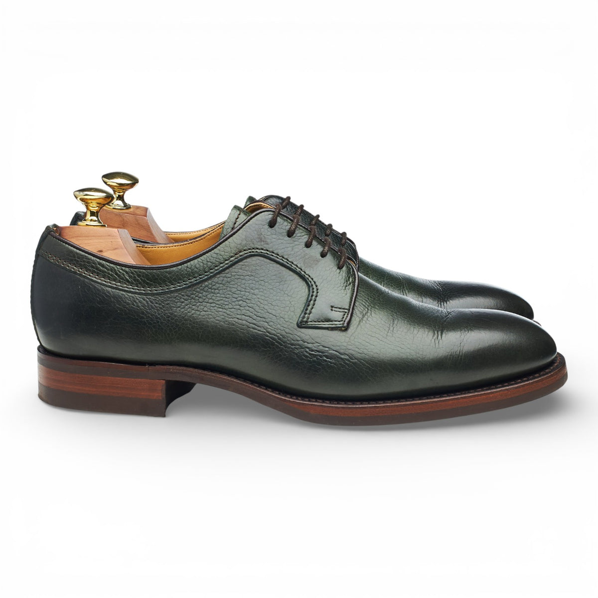 'Skye' Olive Green Grain Leather Debry UK 7.5 F