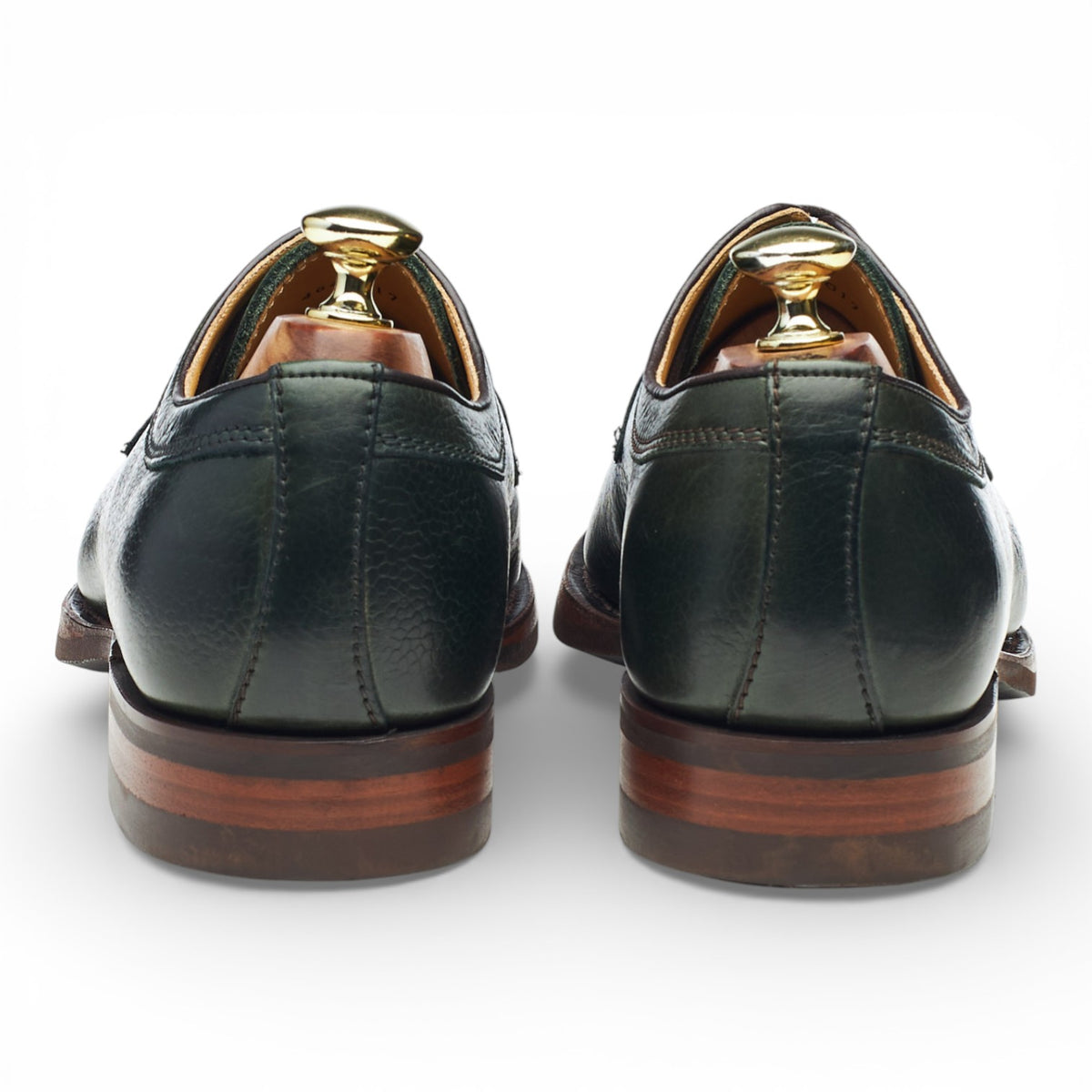 'Skye' Olive Green Grain Leather Debry UK 7.5 F