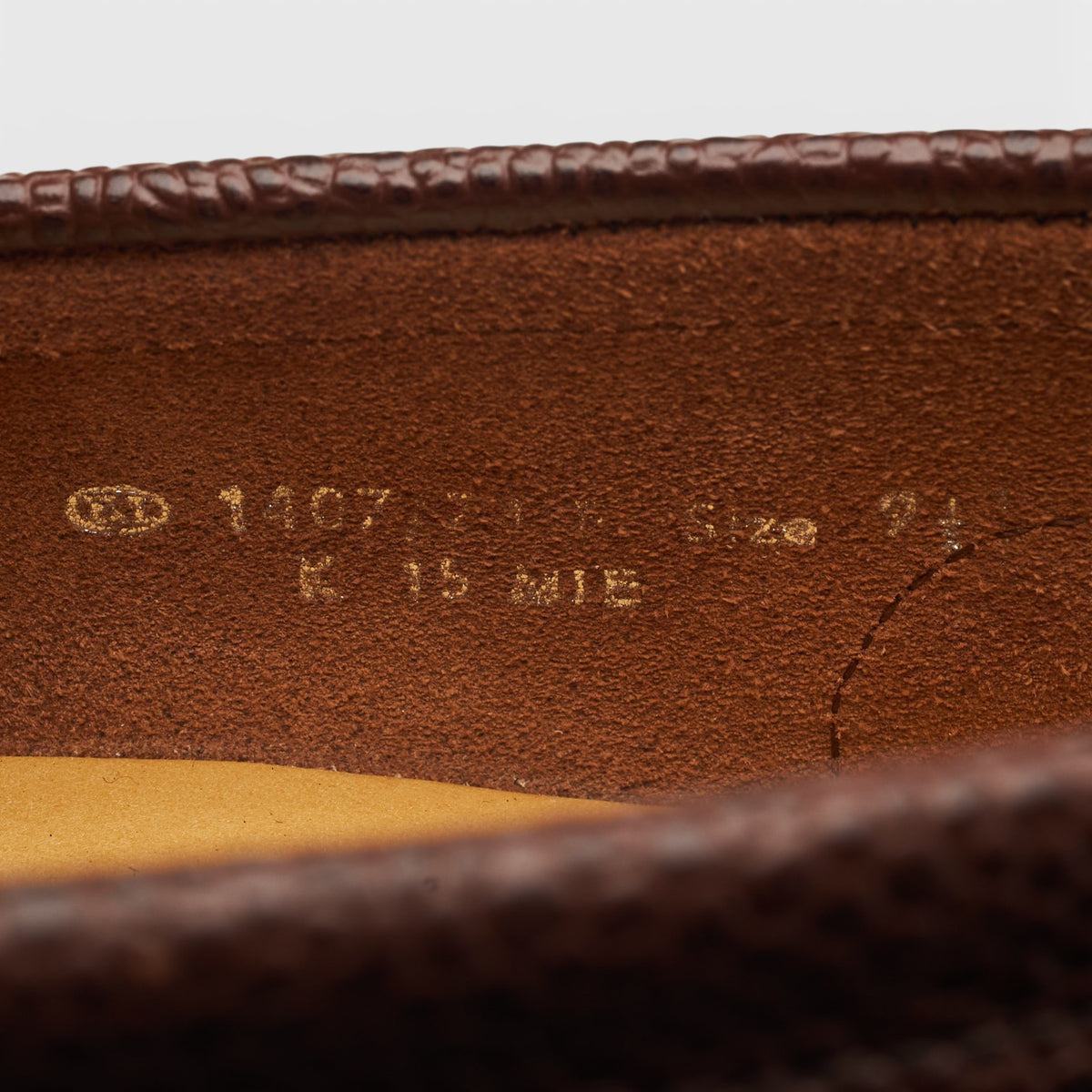 'Arran' Brown Grain Unlined Leather Loafers UK 9.5 F