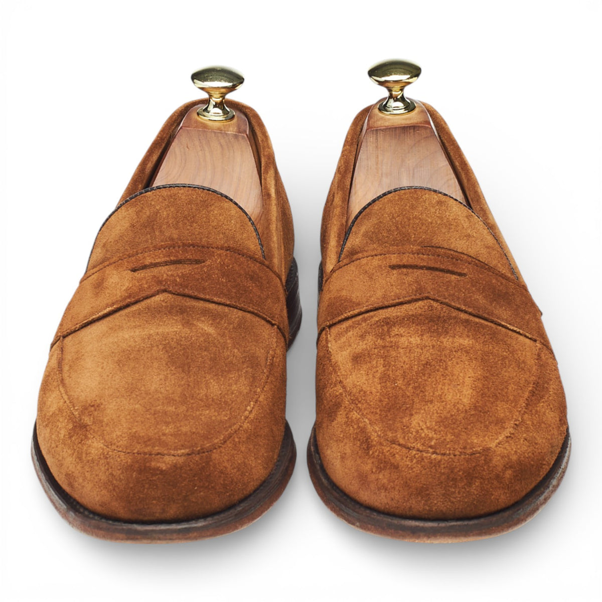 'Henry II' Snuff Brown Suede Loafers UK 7.5 F