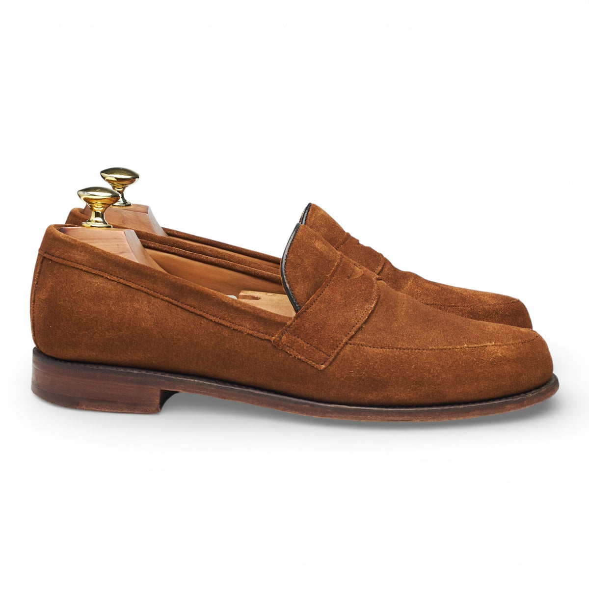 'Henry II' Snuff Brown Suede Loafers UK 7.5 F
