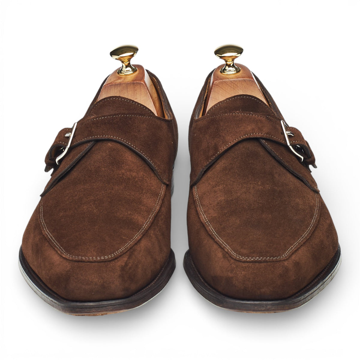 'Horsley' Dark Brown Suede Monk Strap UK 10 E