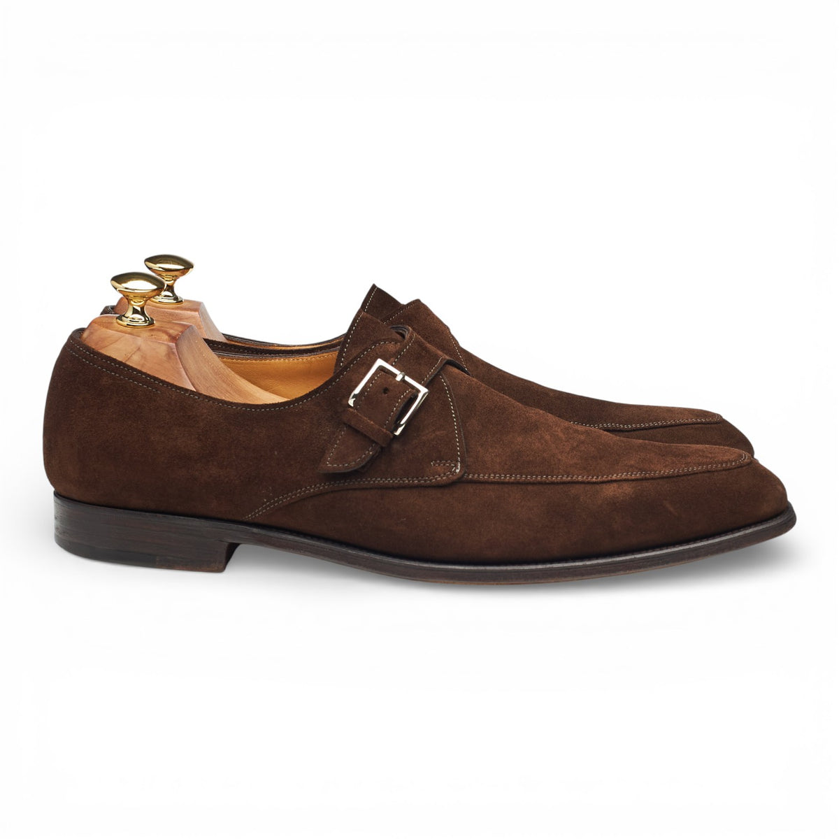 'Horsley' Dark Brown Suede Monk Strap UK 10 E