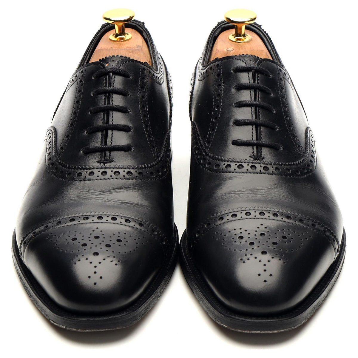 &#39;Cadogan&#39; Black Leather Oxford Brogues UK 6 E