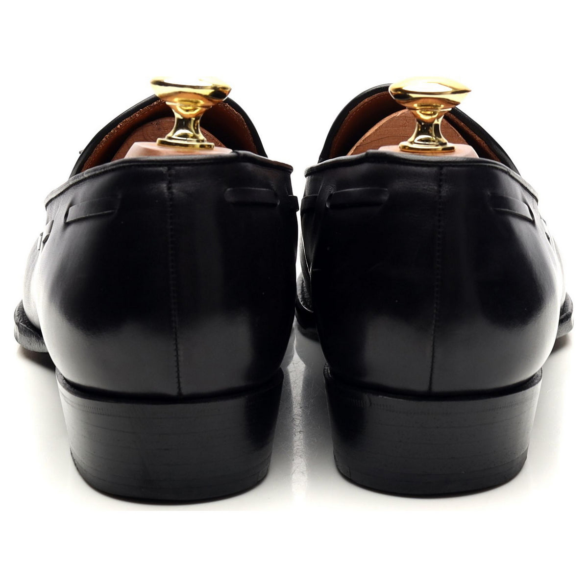 &#39;Kensington II&#39; Black Leather Tassel Loafers UK 8.5 F
