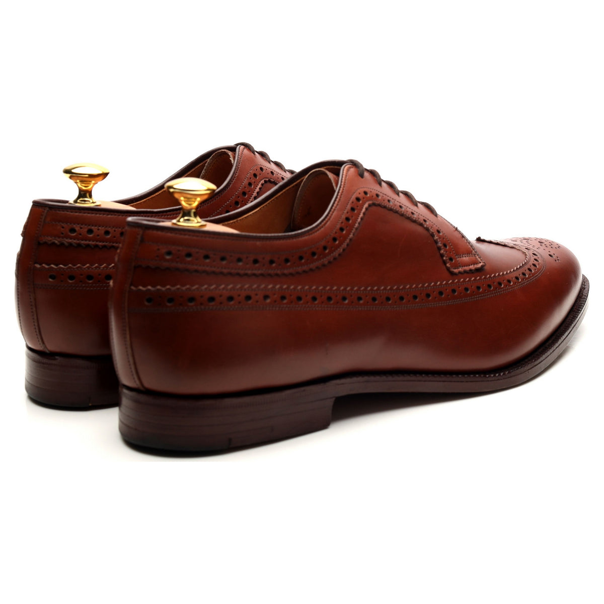 &#39;Aden&#39; Tan Brown Leather Derby Brogues UK 11.5 G