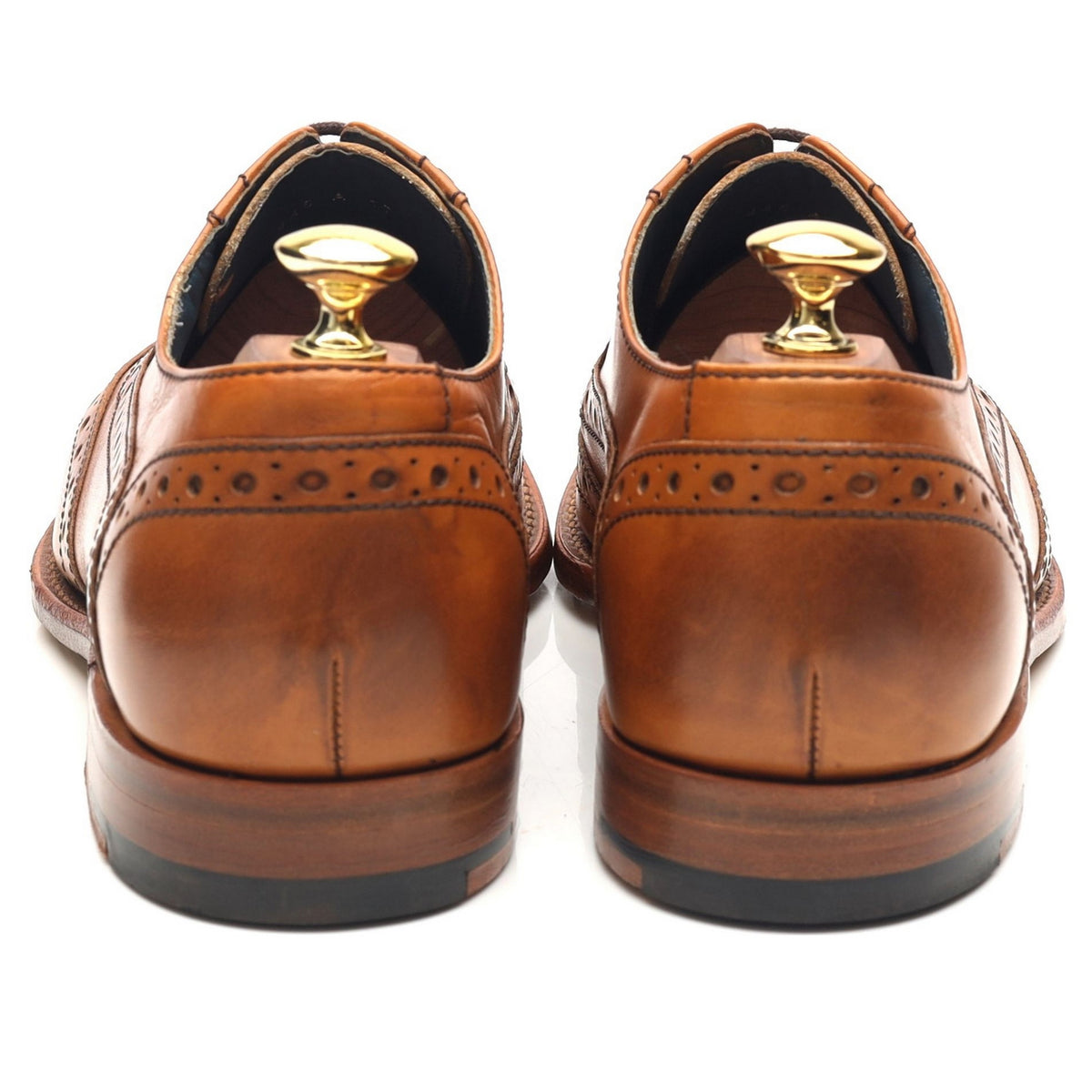 &#39;Grant&#39; Tan Brown Leather Brogues UK 8.5 F