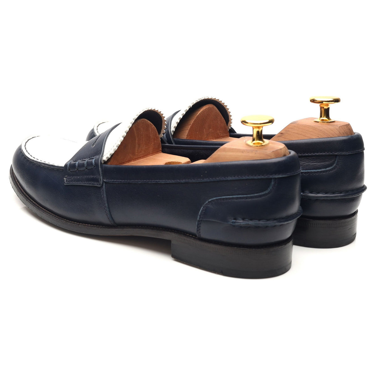 Women&#39;s &#39;Sally 2&#39; Navy Blue White Leather Loafers UK 6.5 EU 39.5