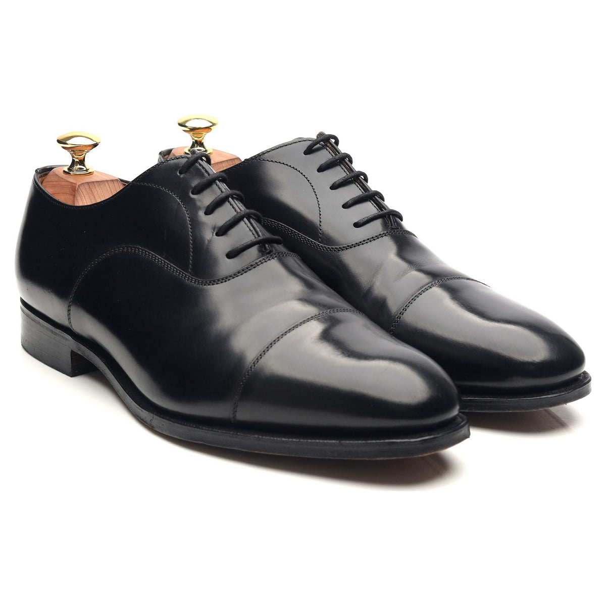 &#39;Epsom&#39; Black Leather Oxford UK 8.5 F