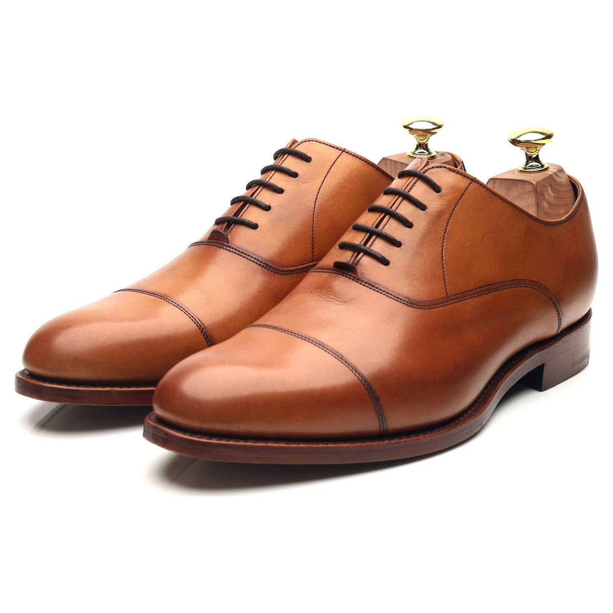 &#39;Bank&#39; Tan Brown Leather Oxford UK 7 G