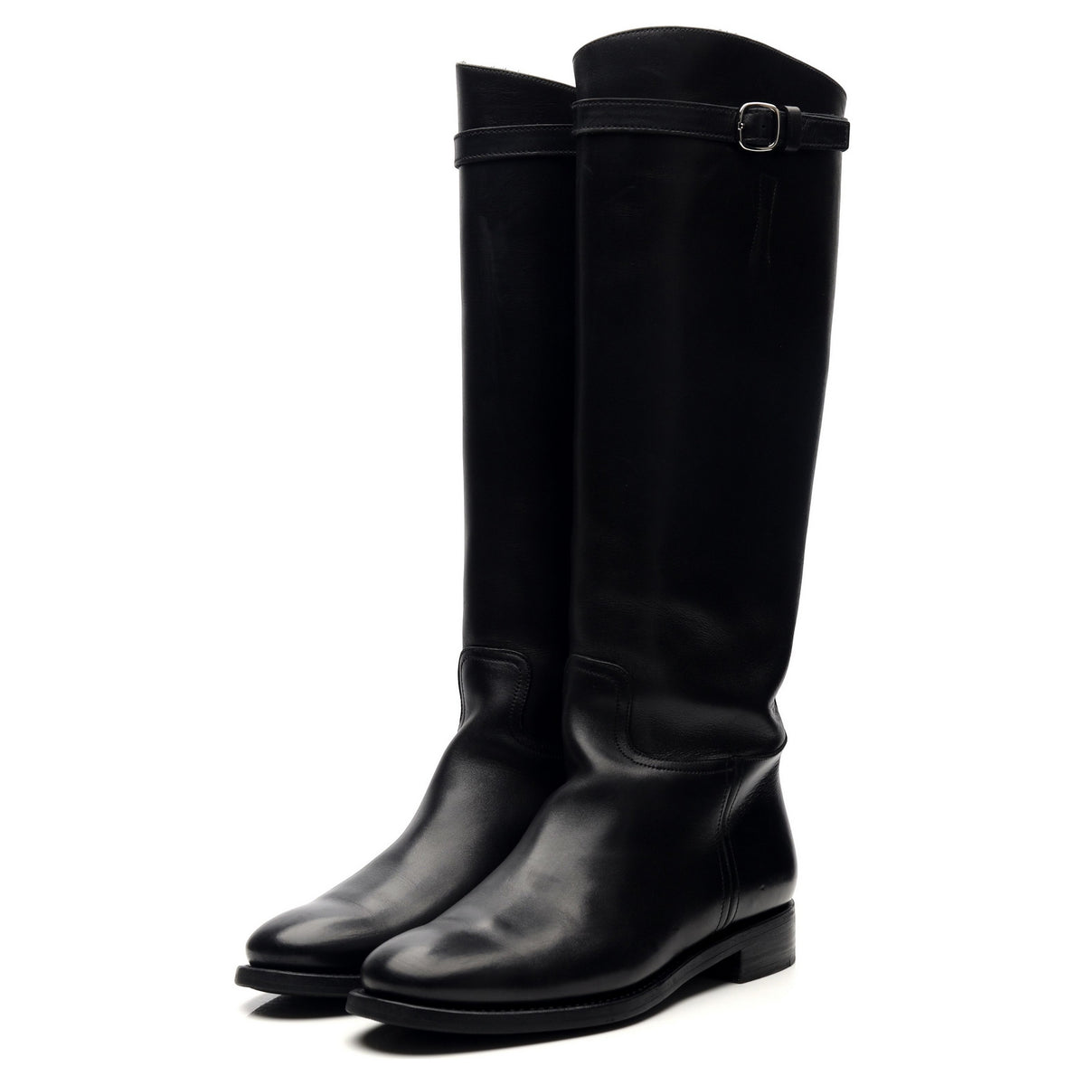 Women&#39;s &#39;Michelle&#39; Black Leather Riding Boots UK 4 EU 37