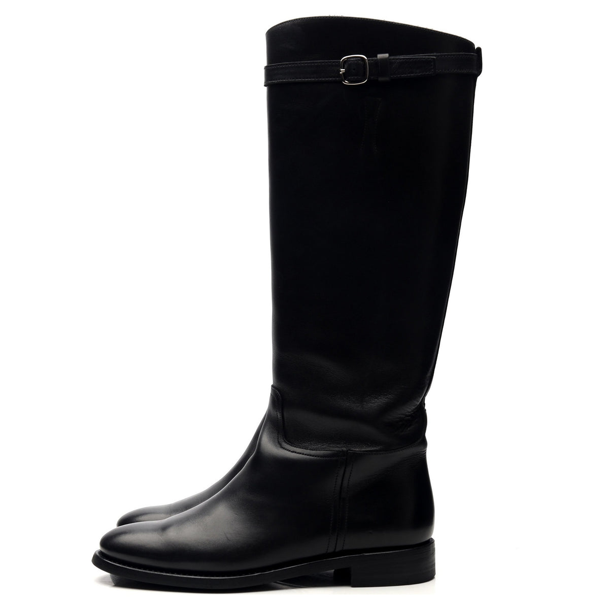 Women&#39;s &#39;Michelle&#39; Black Leather Riding Boots UK 4 EU 37