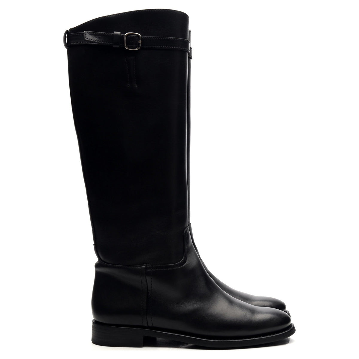 Women&#39;s &#39;Michelle&#39; Black Leather Riding Boots UK 4 EU 37