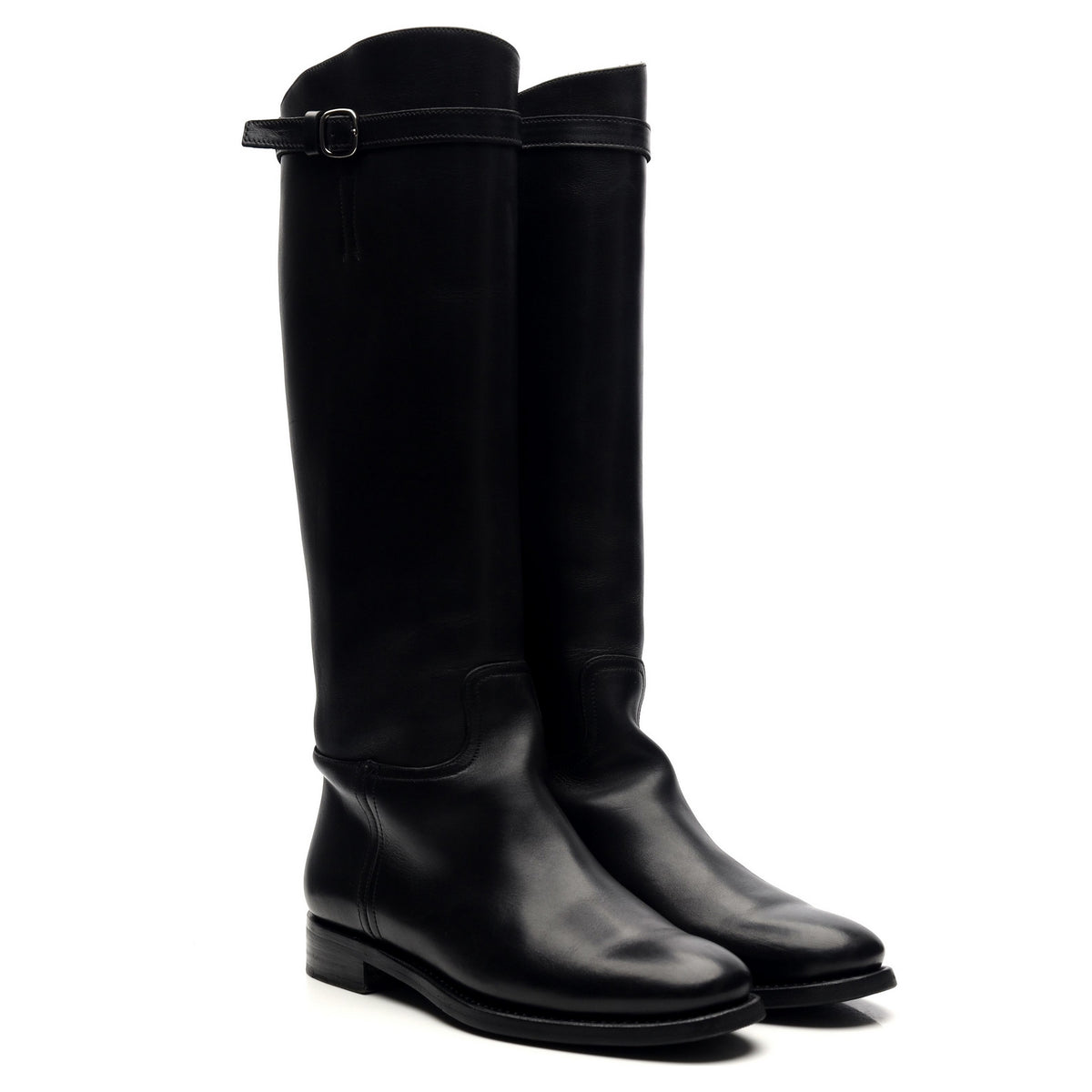 Women&#39;s &#39;Michelle&#39; Black Leather Riding Boots UK 4 EU 37