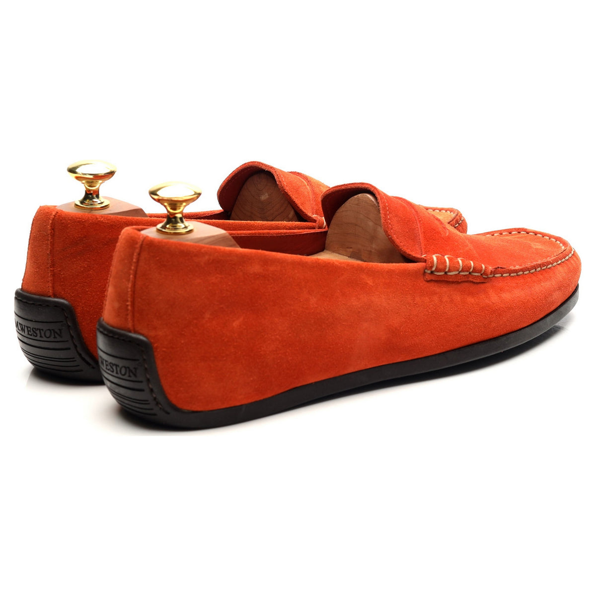 Orange Suede Car Shoe Loafers UK UK 9