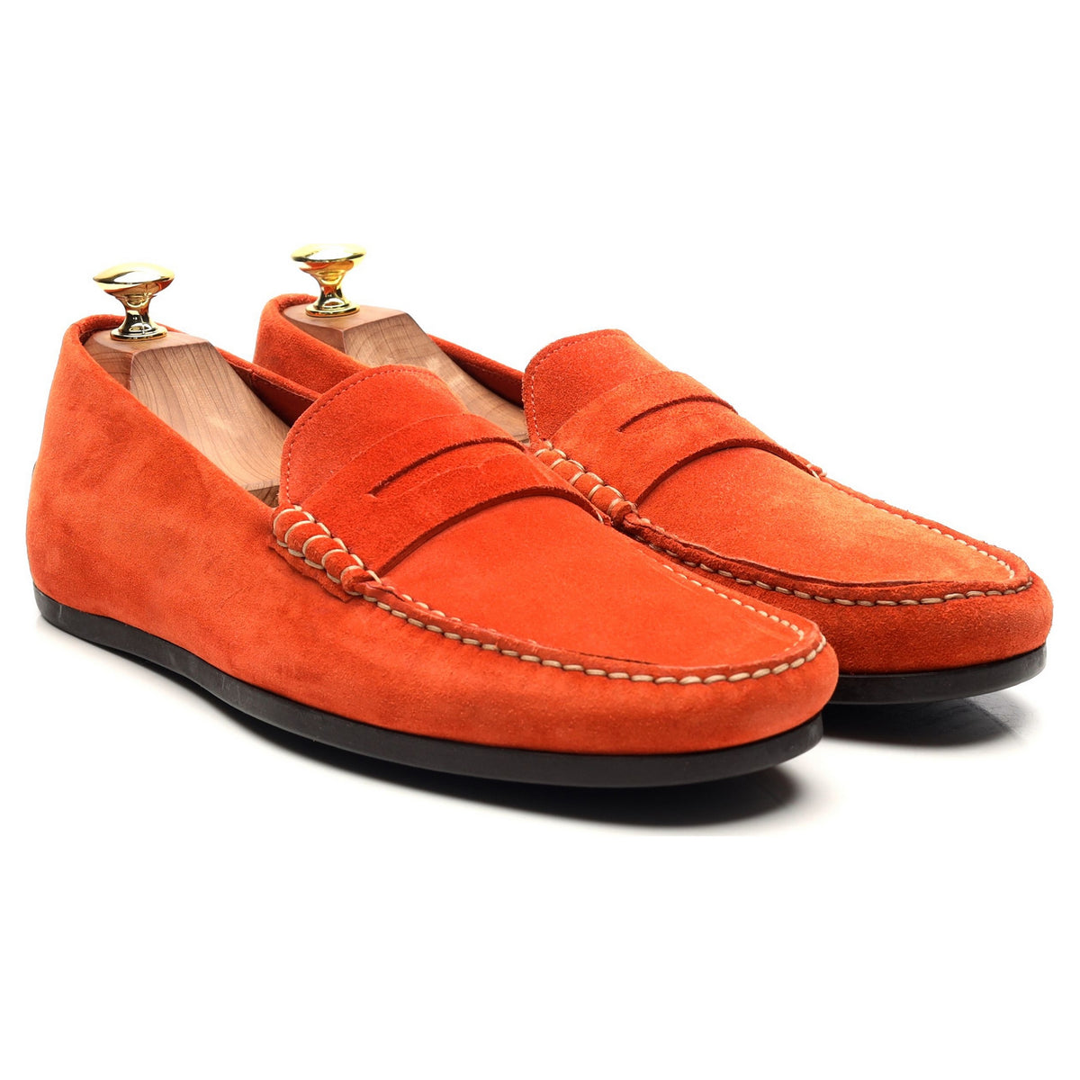 Orange Suede Car Shoe Loafers UK UK 9