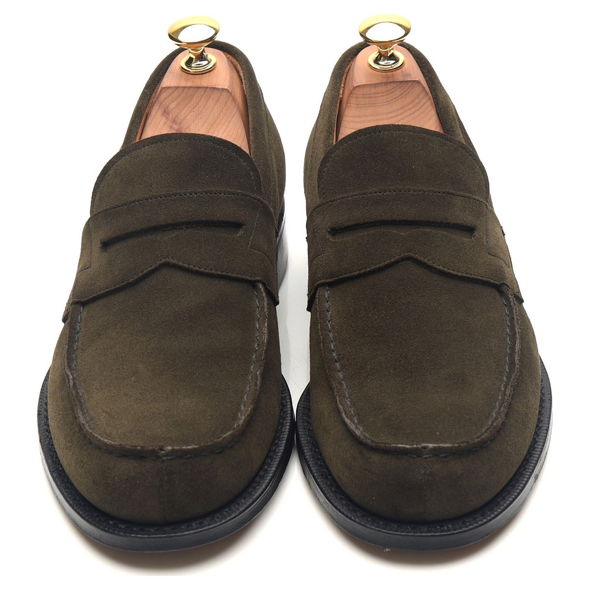 &#39;Copse&#39; Green Suede Loafers UK 6.5 F