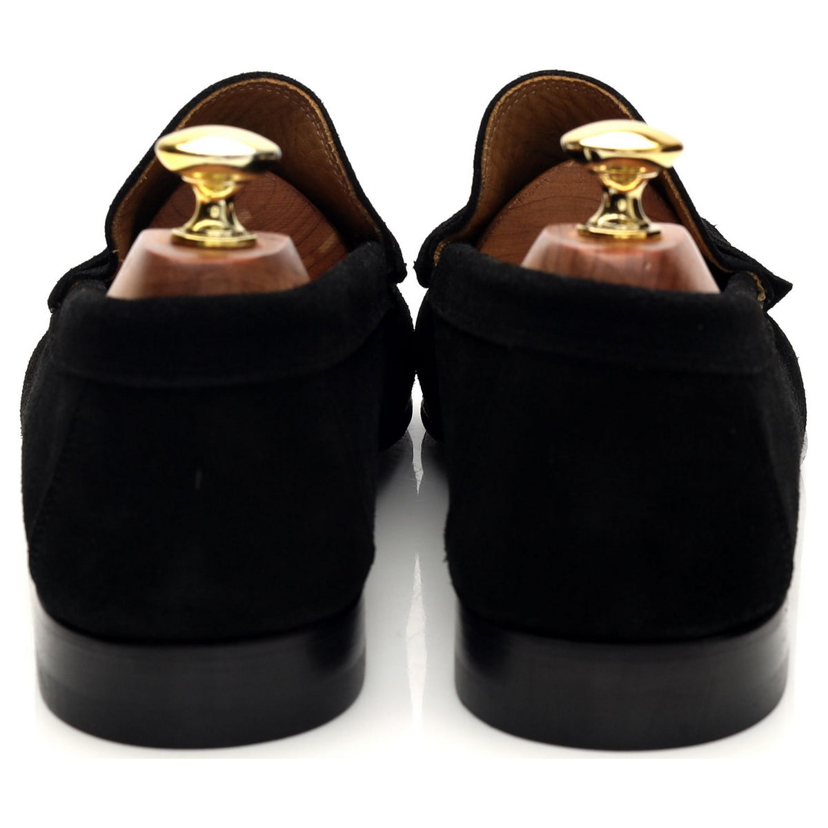 &#39;Camerino&#39; Black Suede Tassel Loafers UK 8.5 EU 42.5