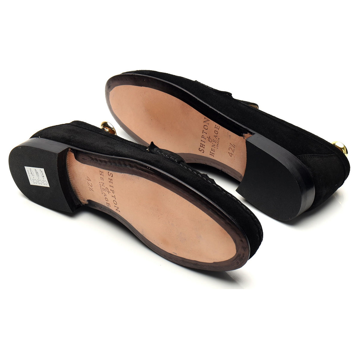 &#39;Camerino&#39; Black Suede Tassel Loafers UK 8.5 EU 42.5