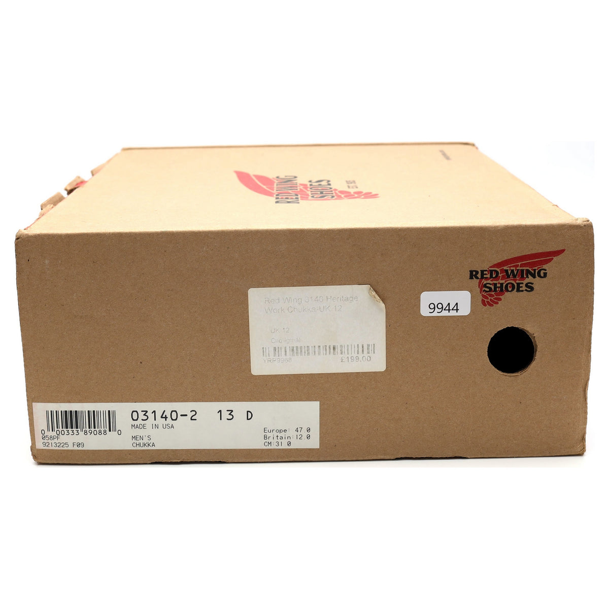 &#39;3140&#39; Tan Brown Leather Chukka Boots UK 11 US 12