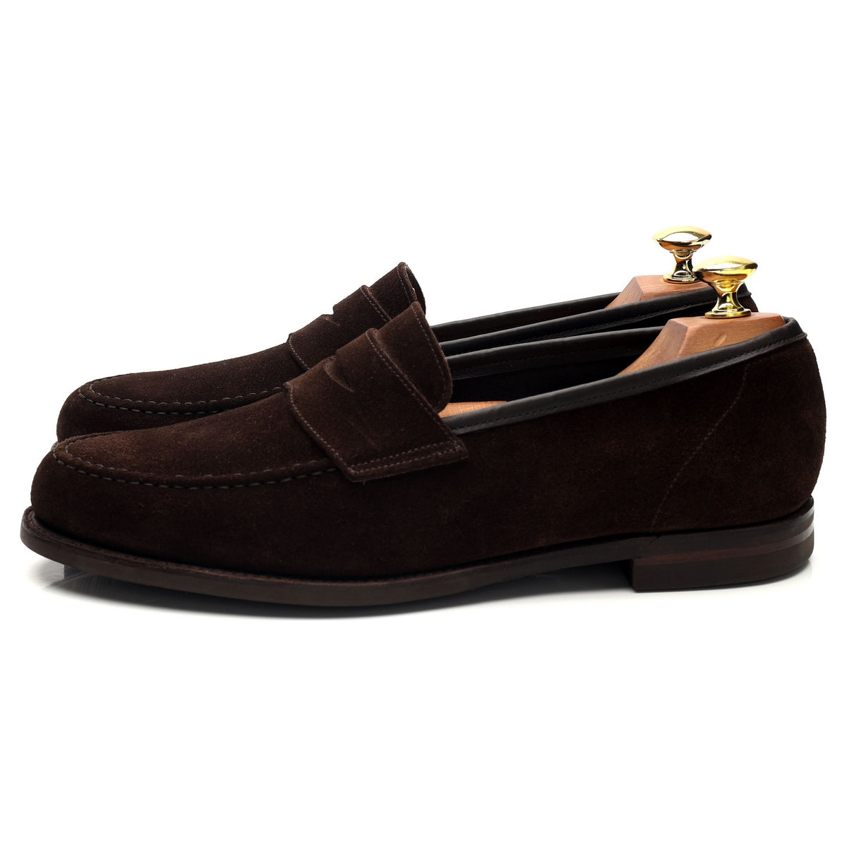&#39;Harvard 2&#39; Dark Brown Suede Loafers UK 8.5 E