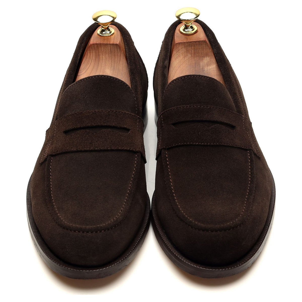 &#39;Avon&#39; Dark Brown Suede Loafers UK 8.5