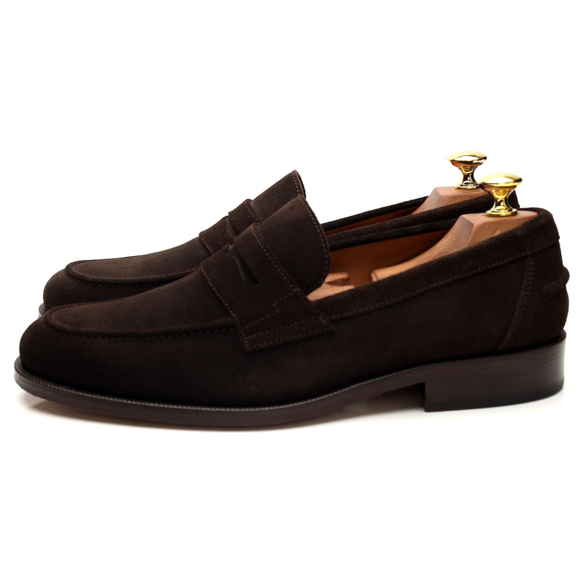 &#39;Avon&#39; Dark Brown Suede Loafers UK 8.5