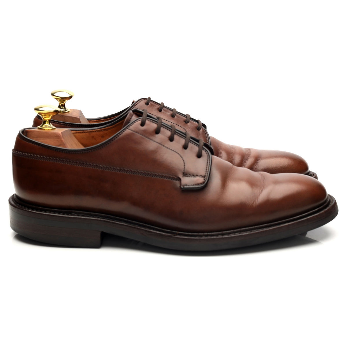 &#39;Colnbrook&#39; Brown Leather Derby UK 7.5 F