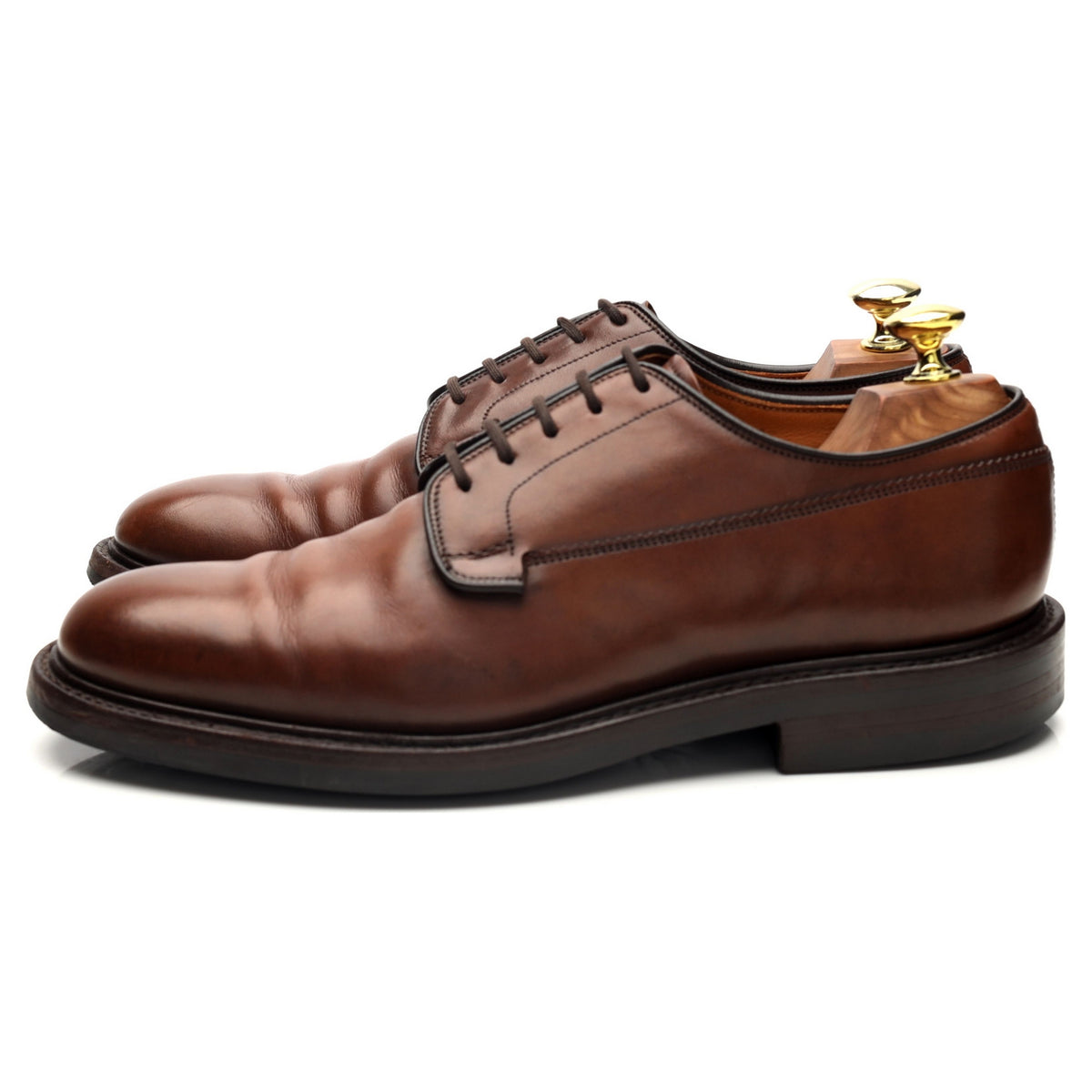&#39;Colnbrook&#39; Brown Leather Derby UK 7.5 F