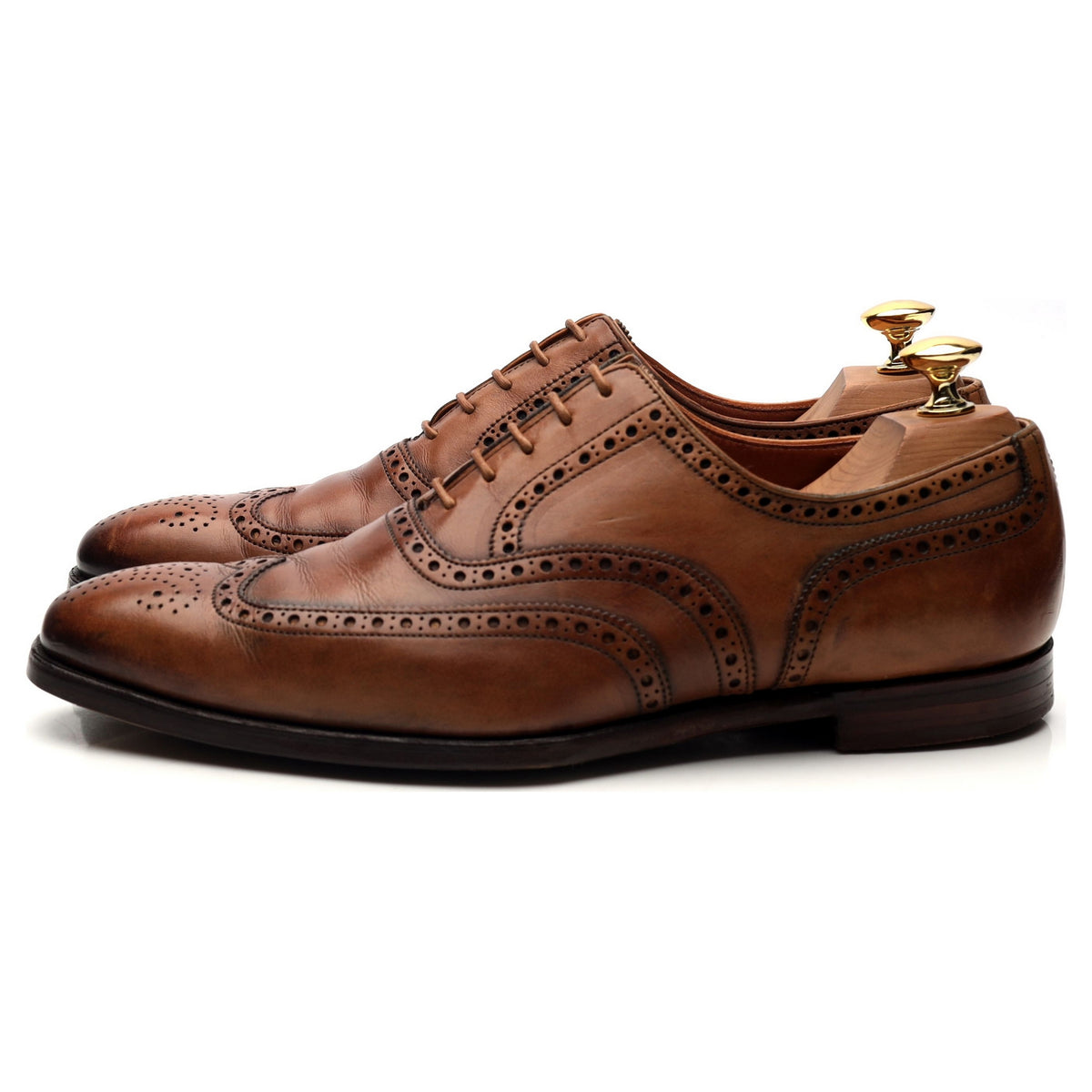 &#39;Fairford&#39; Tan Brown Leather Oxford Brogues UK 6.5 E