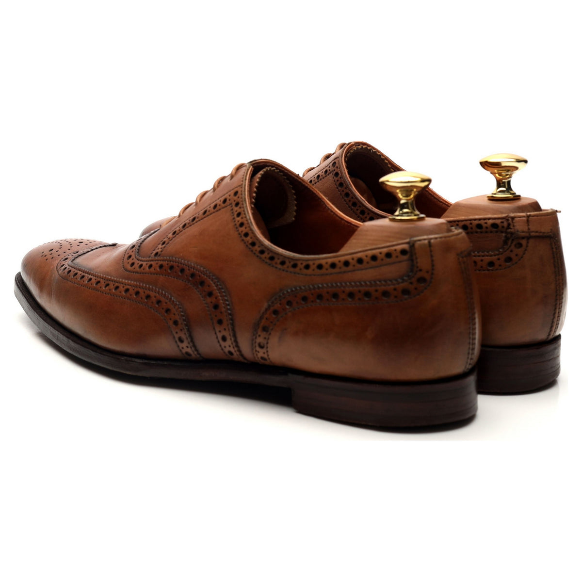 &#39;Fairford&#39; Tan Brown Leather Oxford Brogues UK 6.5 E