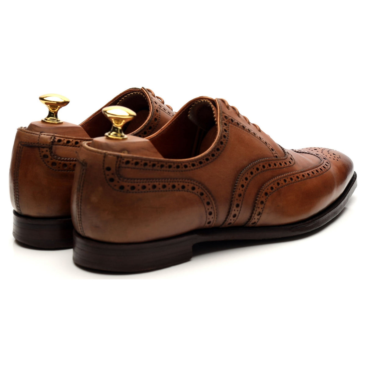 &#39;Fairford&#39; Tan Brown Leather Oxford Brogues UK 6.5 E