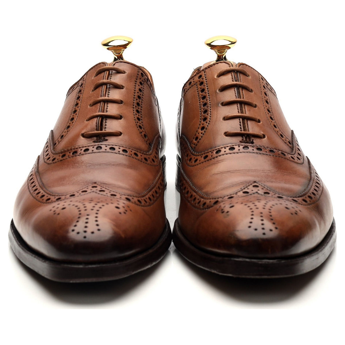 &#39;Fairford&#39; Tan Brown Leather Oxford Brogues UK 6.5 E