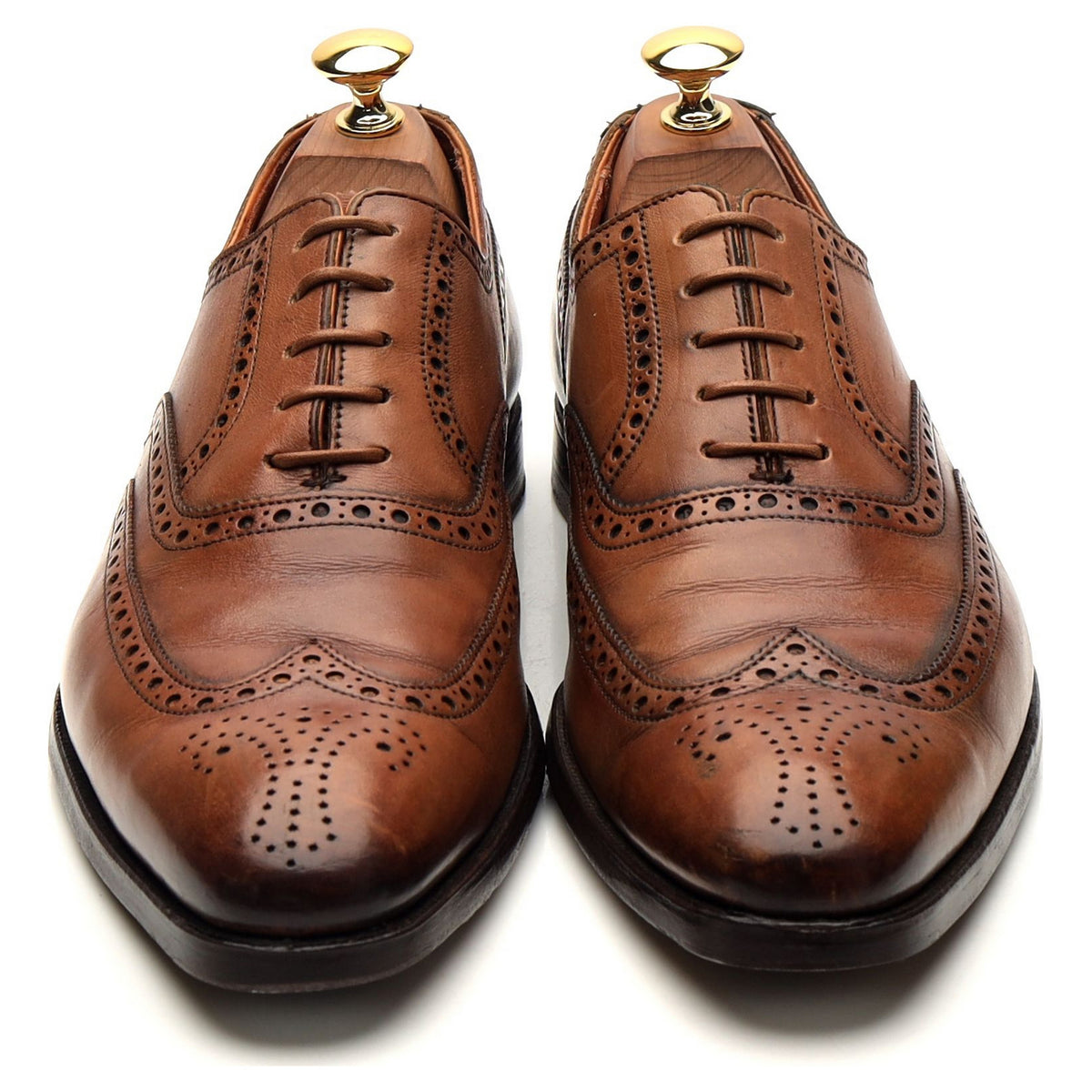 &#39;Fairford&#39; Tan Brown Leather Oxford Brogues UK 6.5 E