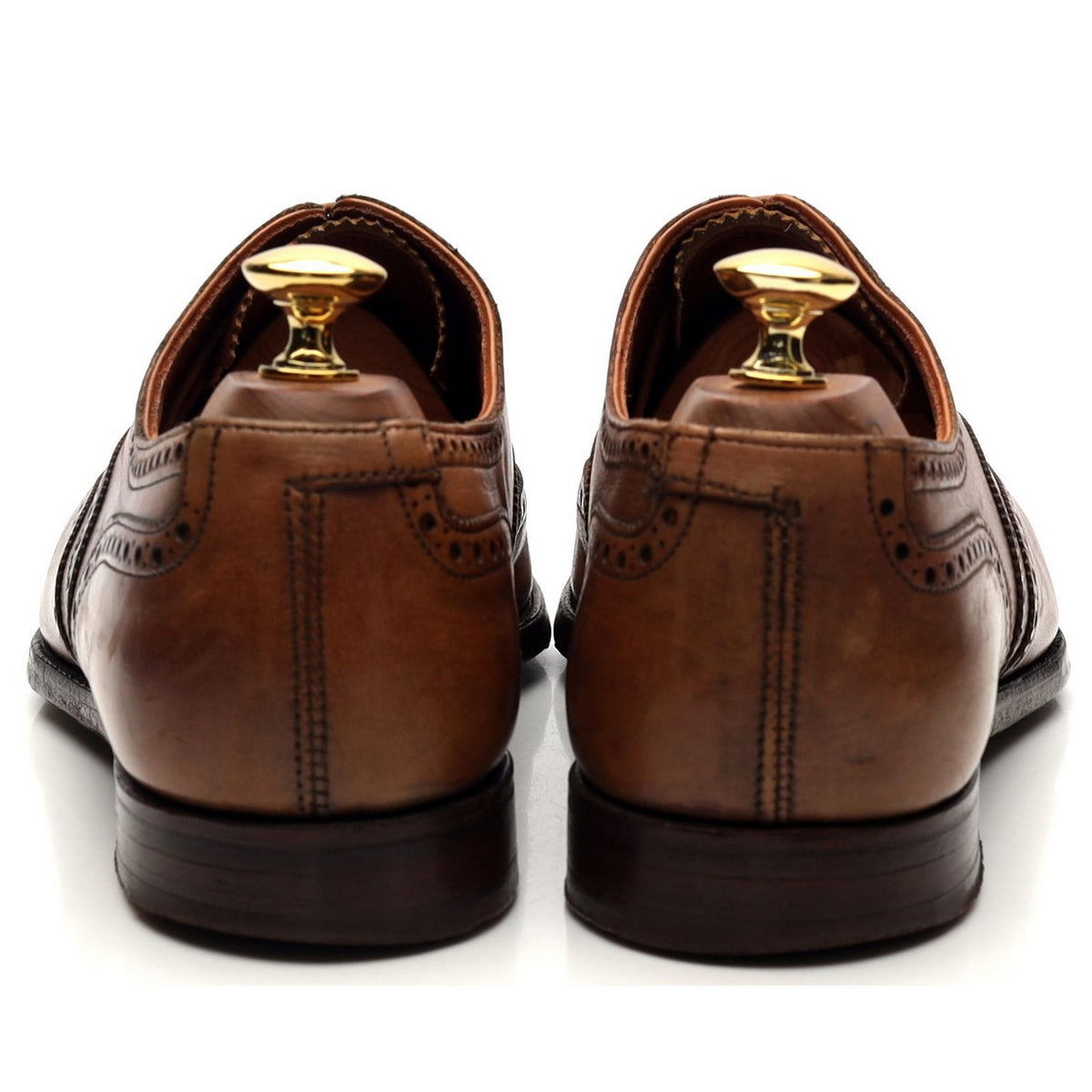 &#39;Fairford&#39; Tan Brown Leather Oxford Brogues UK 6.5 E