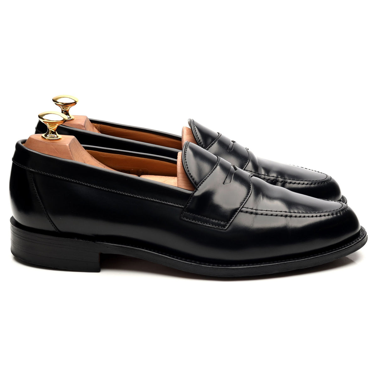 Eton' Black Leather Loafers UK 9 F - Abbot's