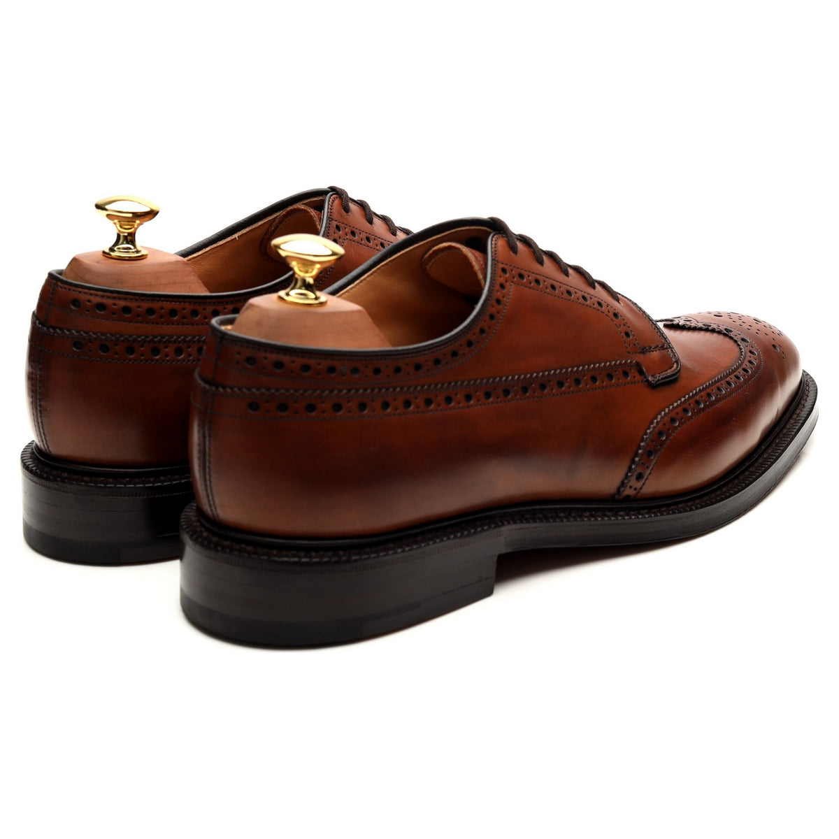 &#39;Grafton&#39; Brown Leather Derby Brogues UK 9 G