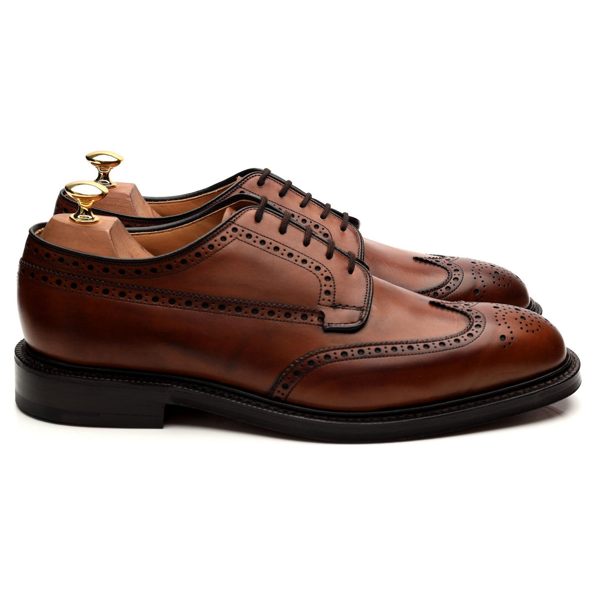 &#39;Grafton&#39; Brown Leather Derby Brogues UK 9 G